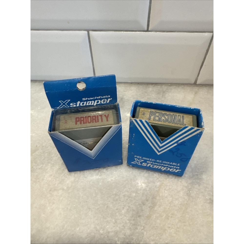 Vintage x Stampers "priority" And‎ "personal"